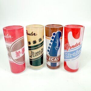 Fender Origins Double Shot Glass Set Of 4 Telecaster Amplifier P Bass Design